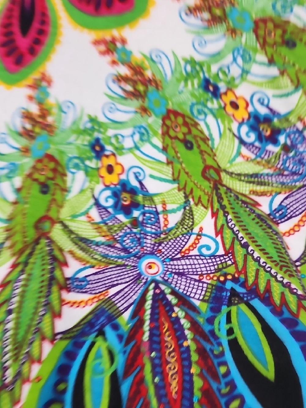 Desigual Vibrant Green & Multicolor Boho Skirt. - Picture 12 of 12